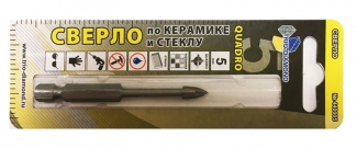 Сверло по керамике и стеклу квадро 5мм