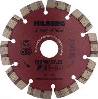 Диск алмазный отрезной TURBO SEGMENT Industrial Hard 125x10*22.23мм