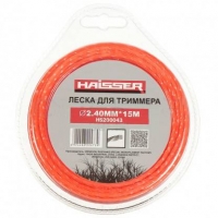 Леска для триммера, витой квадрат, 2.40мм x 15м